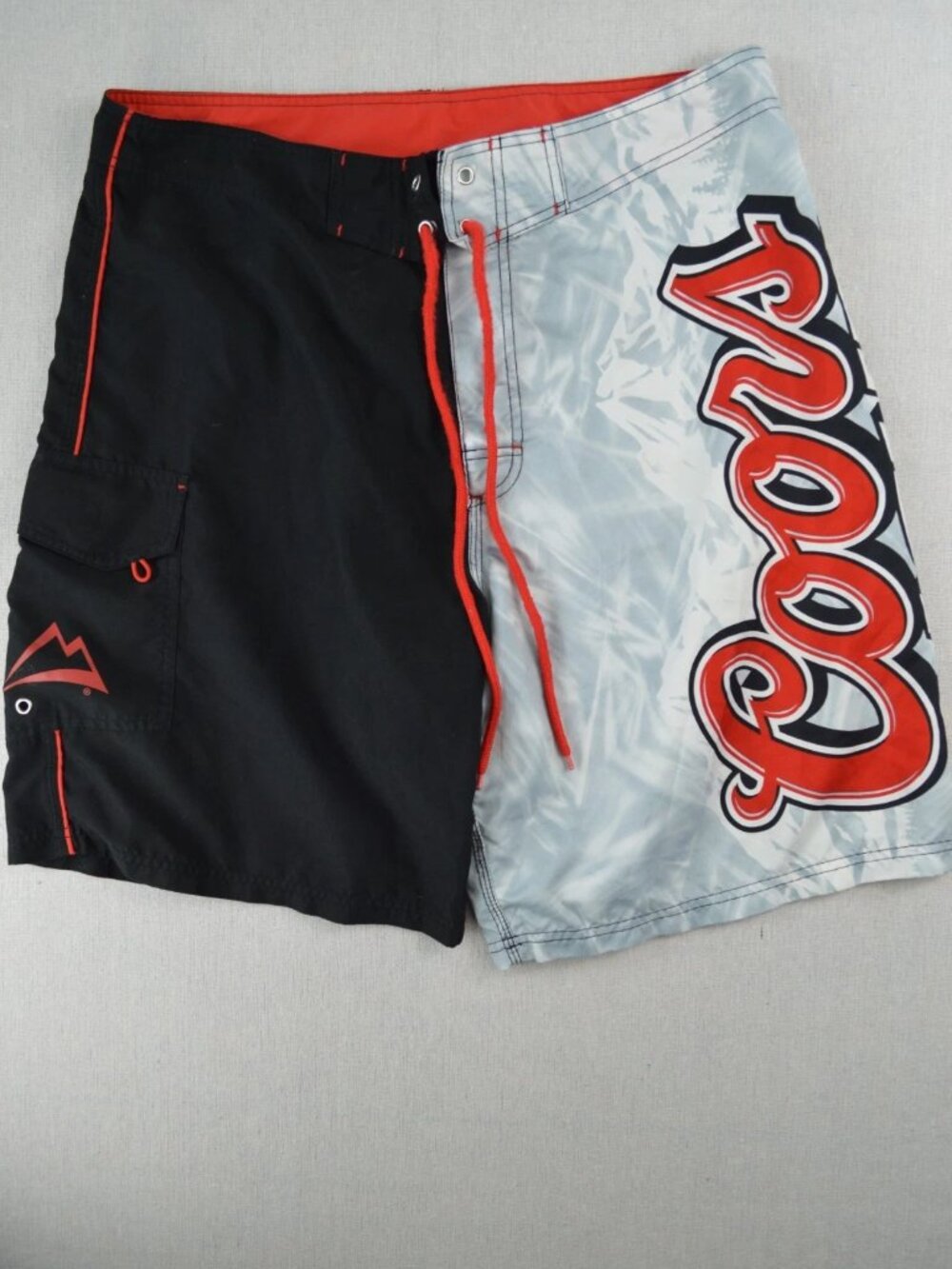 Coors Mens Multicolor Board Shorts Brand Spellout Performance Surfing Beach